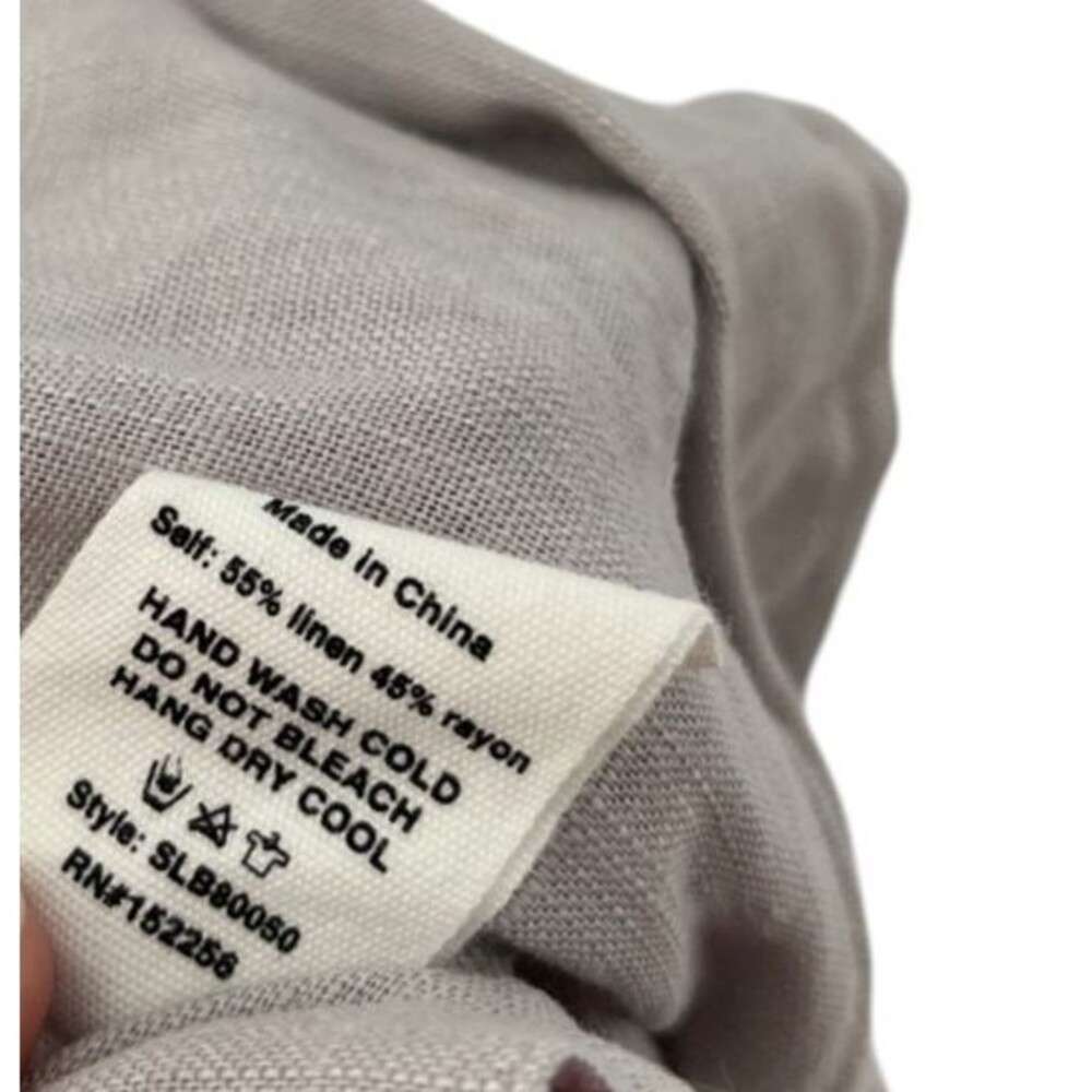 Avec Les Filles Halter Neck Jumpsuit Women's Size Large Mineral Gray Linen Blend - Picture 6 of 7